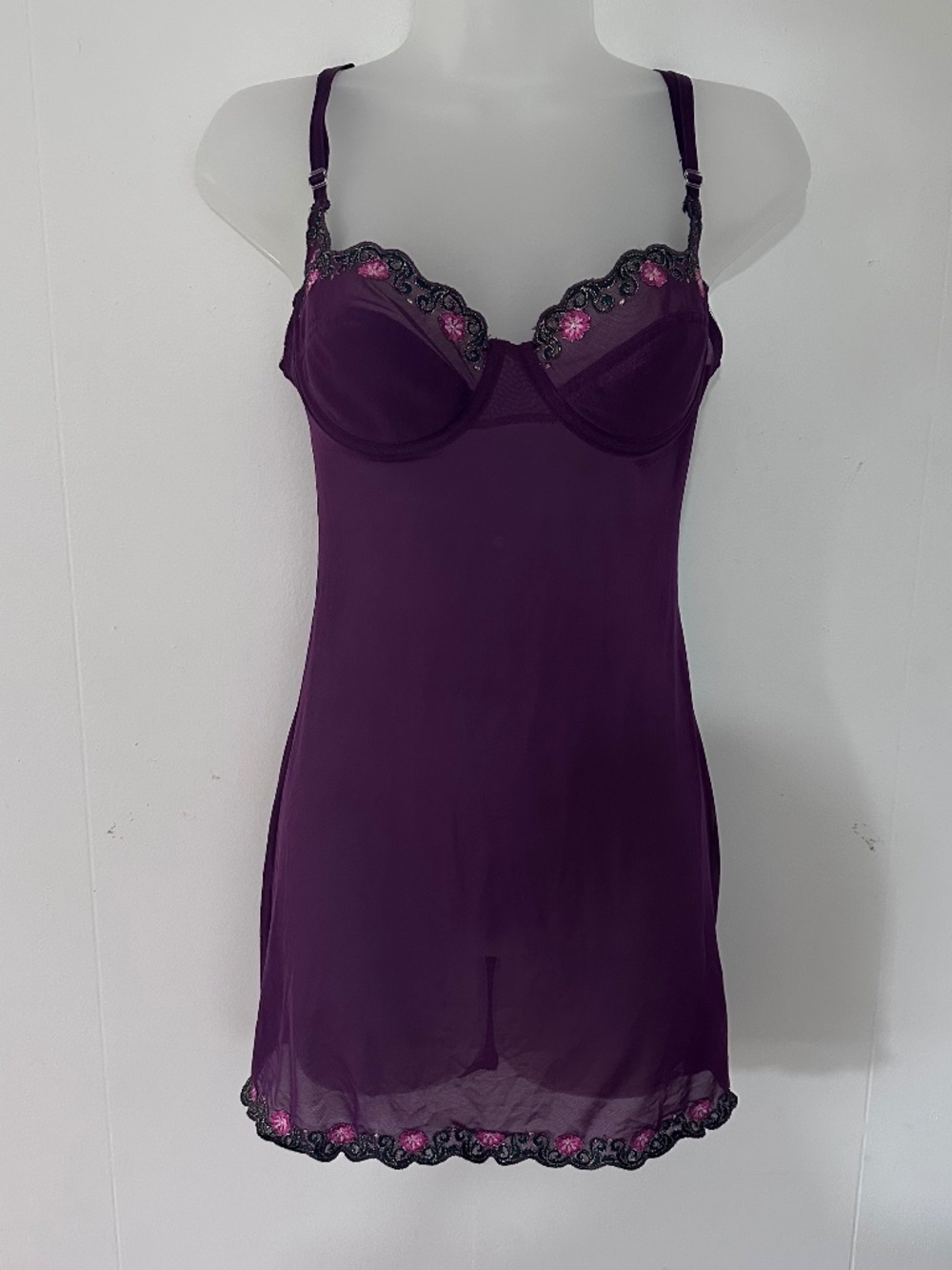 Purple playboy babydoll size small